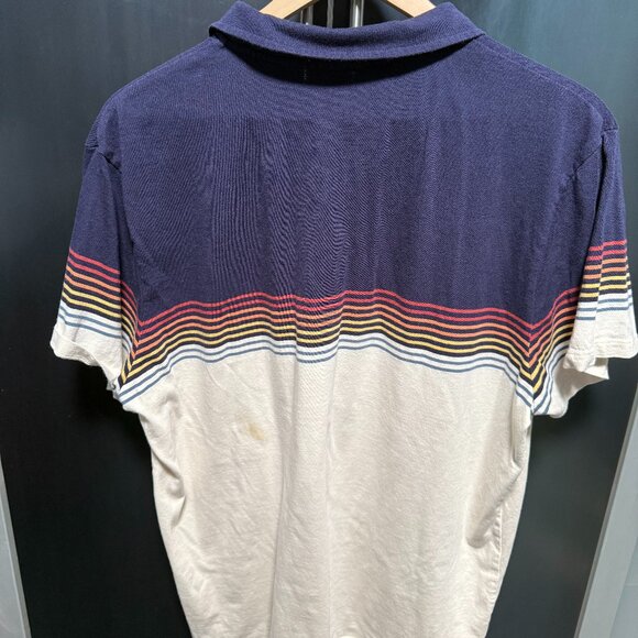 Marine Layer striped polo shirt size L - Picture 2 of 4